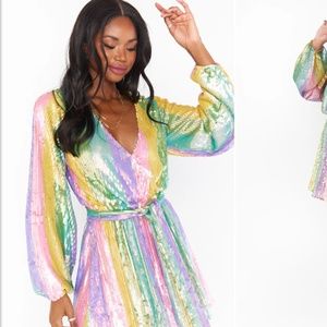 Show me your MuMu rainbow striped dress size M